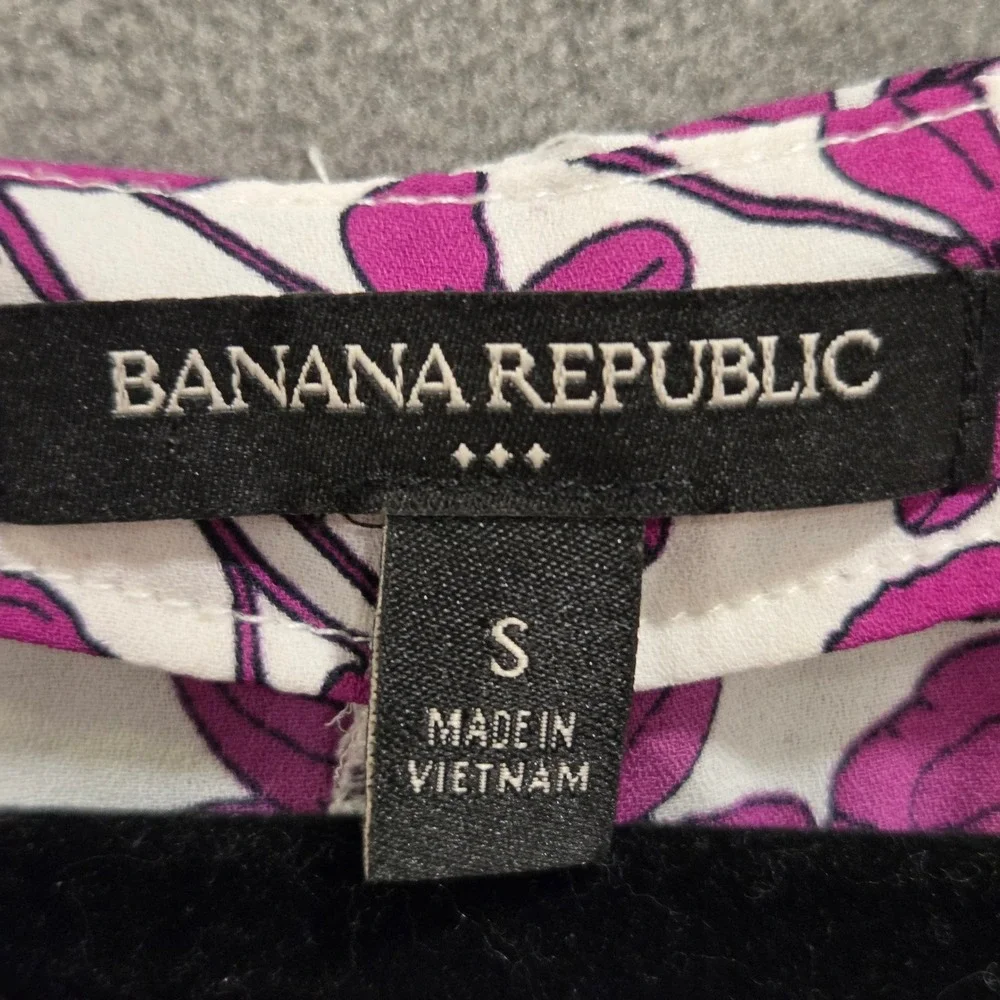 Banana Republic Floral Blouse Top Women Small Office Cottage‎ Boho Romantic